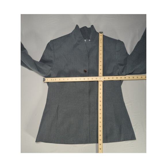 Kasper ASL Womens Blazer Gray Size 14 Career Workwear Jacket Polyester Rayon - Picture 5 of 8